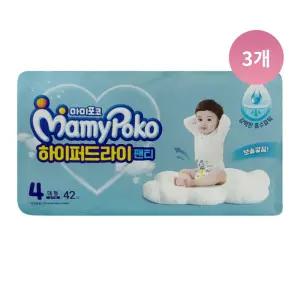 마미포코 하이퍼드라이 팬티형 남아 4단계,42매, 3팩