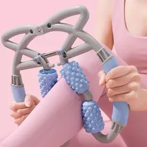 종아리 헬스용품 스프링 마사지롤러 허벅지 퍼플