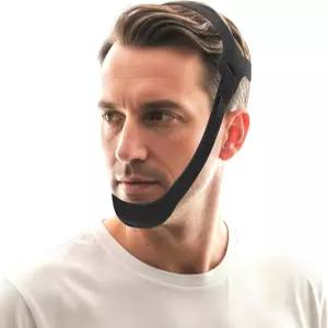 수면용 턱 스트랩 CPAP 코골이 방지 입을 다물고 조절 가능하며 통기성과 편안함을 유지하는