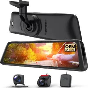 전면 렌즈가 분리된 오토복스 T9PRO OEM 후방 미러 카메라 9.35인치 풀 라미네이트 터치 스크린 눈부심