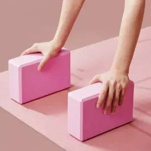 밸런스 eva 요가블럭 2p 세트 핑크 홈트 테스 블럭