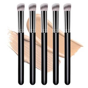 QIDSTERs 5Pcs 컨실러 브러시 세트 아이 아래 블렌딩 조밀한 미니 앵글 가부키 디테일 코 윤곽 설정 파우더 파운데이션 및 아이섀도 크루얼 프리 270