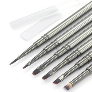 MYR 6pcs 네일 아트 브러시 및 2pcs 나노 파일 도구 아크릴 아트용 젤 희석 헤일로 염색 수채화 기타 디자인에 적합