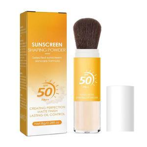세팅 파우더 선크림 페이스 SPF 50 반투명 미네랄 브러시 마감 오일 컨트롤 매트 피니시 루즈 메이크업 남성 선물용