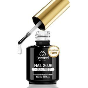 비틀스 15ml HEMA 프리 네일 붙임 젤 팁 TPO Glue 투명 아크릴 투명한 눌림 부드럽고 대용량 살롱 아트 DIY 홈은 UV 광 경화가 필요