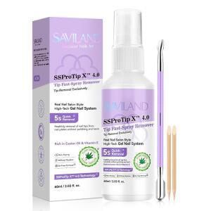 SAVILAND 고체 네일 붙임 Glue 케어 스프레이 젤 60ml 빠른 무취 피마자 오일 VE 5s 케어기 가정용 사용이 간편