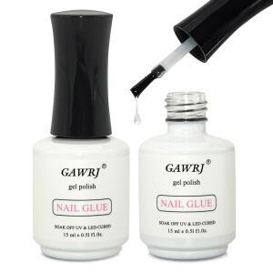 투명 아크릴 네일 팁 GAWRJ 젤 붙임 2개 False 15ml 길이의 키트 베이스 블루밍 아트 UV 라이트 필요