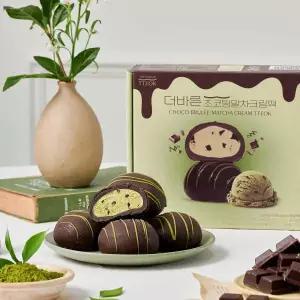 [롯데백화점]더바른 [더바른떡] 콰삭 초코팅 말차크림떡 420g 1박스 개별포장 떡 초코코팅 선물
