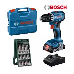 보쉬 충전 드릴 드라이버 GSR 18V-45 충전기+배터리 세트+드라이버비트 25PCS