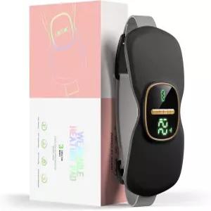 라투맙 경련용 온열 패드 휴대용 무선 생리 3가지 열 레벨 및 마사지 모드가 포함된 생리통 등 또는 배