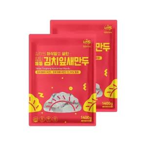 [이푸른] 굿푸드 얇피통통 김치잎새만두 1.4kg x 2봉