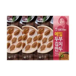 [이푸른] 굿푸드 메밀 두부김치만두 756g x 3봉