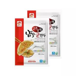 [이푸른] 굿푸드 고추잡채 납작군만두 1.5kg x 2봉