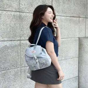 마스마룰즈 mini ver Glossy belted flap backpack Mist blue 5014817784