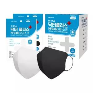 KF94 닥터플러스 새부리형(2D) 마스크 개별포장(1매입)X100 의약외품 국내산국산 대형 보건용 인증 안심 방