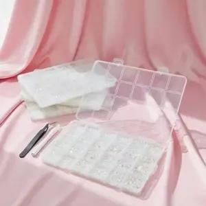 크리스탈 네일 아트 파츠 24칸 큐빅 네일 스톤 장식 재료-WFNXNU7