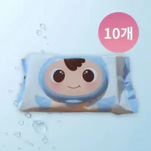 순둥이 아기물티슈 캡형 오리지널 플러스 엘블루 70매 10개
