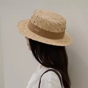 여자 휴양지룩 여름 일자챙 라이파 플러피햇 모자