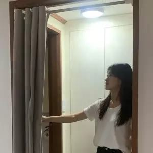 공간분리 아일렛 문 가리개 커튼 그레이 200cm 가리개