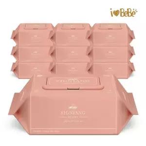 [아이러브베베]시그니앙75 선셋 77매 10팩 캡형 75g 고평량 엠보 아기물티슈