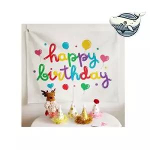 생일 파티 장식용 패턴 포스터 방 꾸미기 가림막커튼