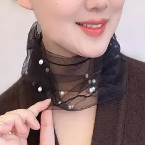 [에스에스컴퍼니_64]시스루 스카프 시스루스카프 목 가리개