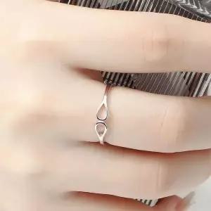 [하프클럽/]비쥬홀릭 실버925 백금도금 트윈 반지 사이즈조절링