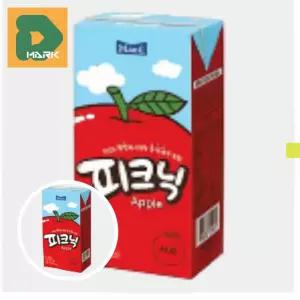 상큼한 사과주스 24p 아이용 과채음료 사과 200ml 도시락 과즙 학교 유치원 간식용 주스 피크닉 간식
