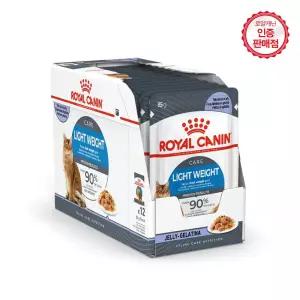 로얄캐닌 고양이사료 라이트웨이트 [젤리] 파우치 85g 12개 (1BOX)+클립