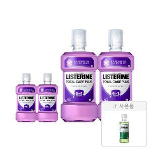리스테린액 토탈케어 플러스 750ml, 2개 + 250ml, 2개 + 증정(그린티 마일드 100ml, 1개)