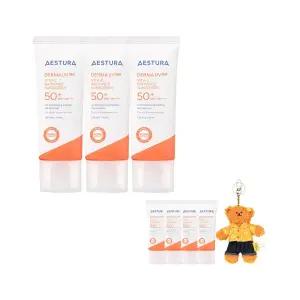 [본사직영]에스트라 더마UV365 비타C 광채수분 선크림 40ml 3개 + 선크림20ml 4개+위글위글 키링