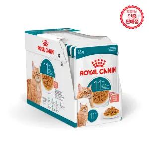 로얄캐닌 고양이사료 캣 에이징 11+ [그레이비] 파우치 85g 12개 (1BOX)+클립