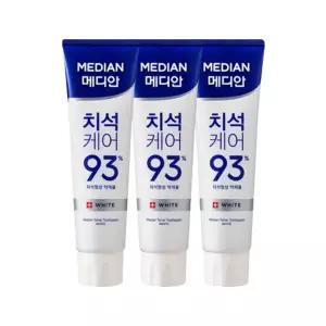 메디안 치석케어 화이트 치약 120g 3개