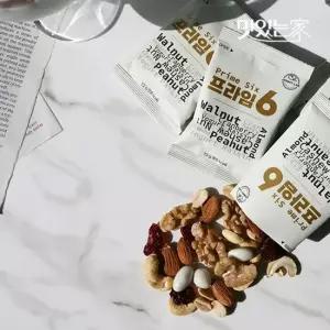 맛있는家 프라임6 100봉 땅콩 캐슈넛 아몬드 호두 크랜베리 요거트건포도 하루견과