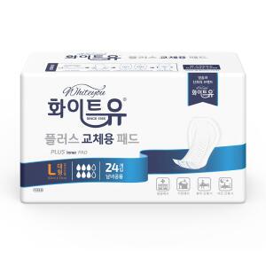 MD 화이트유 플러스 교체용 패드 대형 24장 4팩 1박스