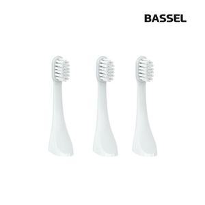 [바셀] 바셀 컴팩트 휴대용 음파전동칫솔  3IN1 헤드 브러쉬 화이트