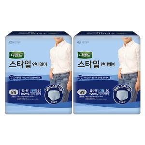 디펜드 스타일언더웨어 남성용, 슬림, 대형, 9매, 2개(18매)