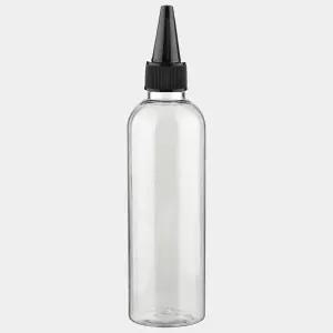 블랙 뾰족캡 투명 용기 200ml 플라스틱 화장품용기 공병 소분병 여행