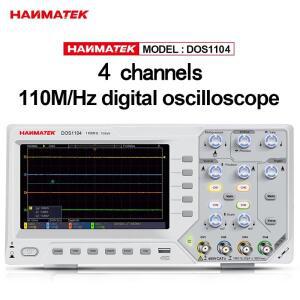 Hanmatek 디지털 오실로스코프 2/4 채널 110MhZ 대역폭 1GS/s 샘플링 속도 5mV/Div 7인치 TFT 스토리지 데