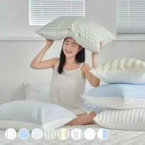 아망떼 썸머쉴드 알러지케어 스노우 시어서커 리플 베개커버 50x70 8color