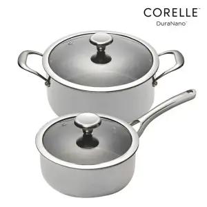 편수 18cm+양수 24cm)  듀라나노 제로코팅 스텐팬+냄비 2종