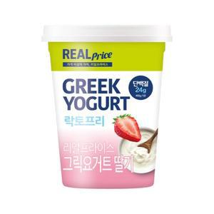 리얼프라이스 락토프리 그릭요거트 딸기 400g x 4개