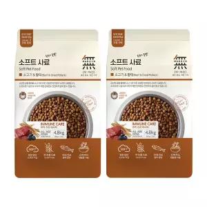 무마진 소프트 강아지 사료 소고기+황태 4.8kgX2개
