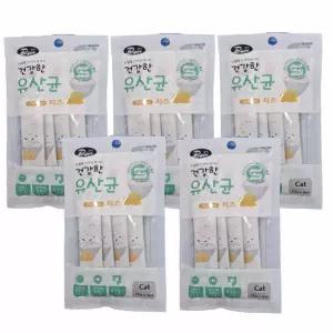 피어 건강한 고양이 유산균 치즈 스틱 간식 (15g x 5p) 5개 묶음