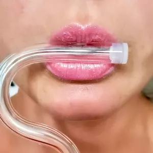 입술 주름 유리 빨대 입주름 방지 가로 빨때 다회용 스트로우