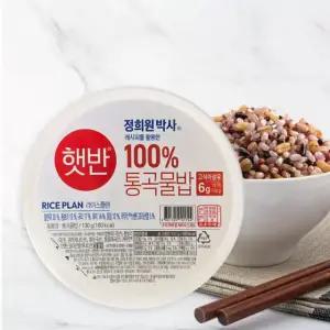 햇반 100% 통곡물밥 작은공기 130g, 36개 (저속노화 라이스플랜)