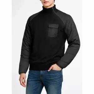 [하프클럽/디바옴므]겨울 목폴라 몸판 니트 배색 패딩 맨투맨 티셔츠 골프 자켓 재킷 점퍼