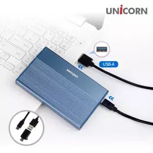 USB3.2 Ge2 2.5인치 HDD SSD 외장하드케이스 A+C젠더 알루미늄 간편조립 HDD-800VA