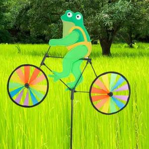 정원용바람개비(자전거타는 개구리) 유치원 캠핑 화단 정원 장식 조경