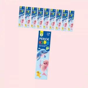 페리오 키즈 어린이 2단계 치약 청포도향 75g 10개 4621055